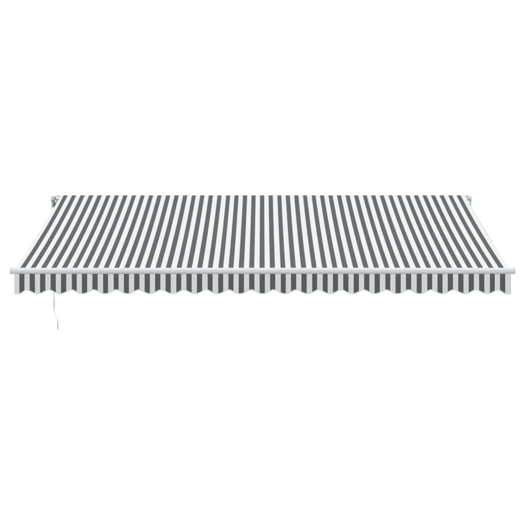 Luifel automatisch uittrekbaar LED 500x300 cm antraciet en wit