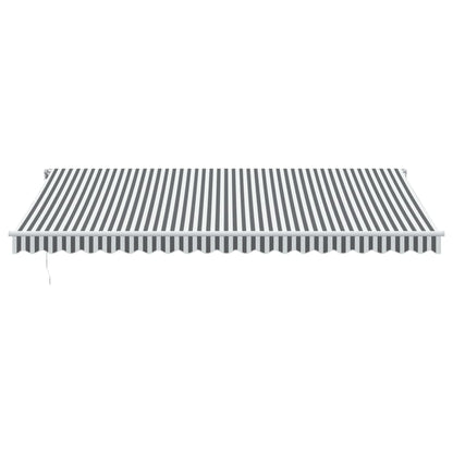 Luifel automatisch uittrekbaar LED 500x300 cm antraciet en wit
