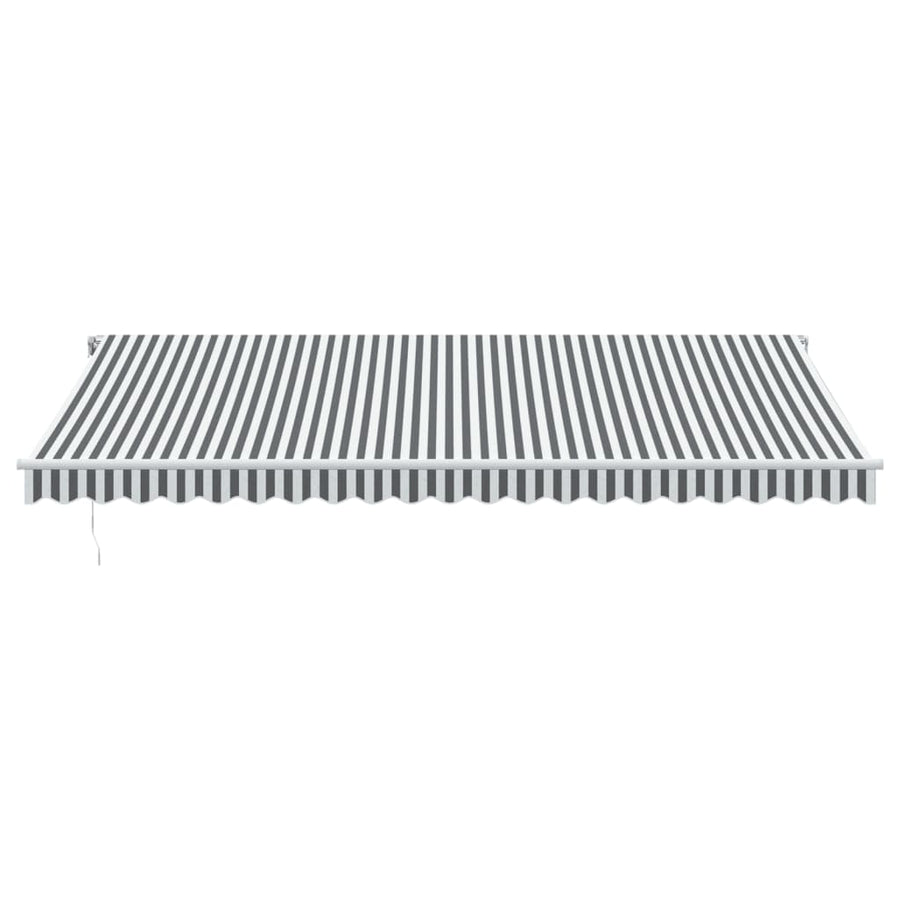 Luifel automatisch uittrekbaar LED 500x300 cm antraciet en wit