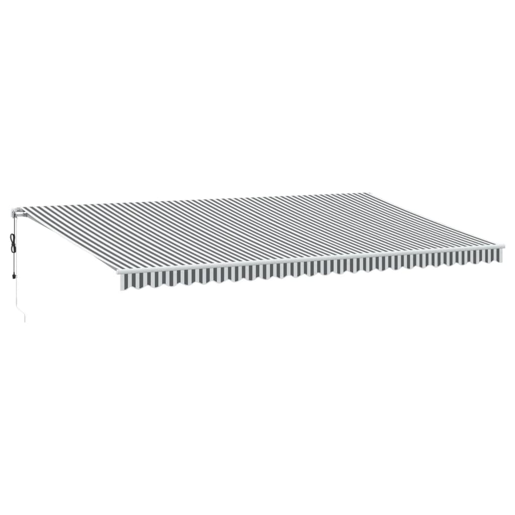 Luifel automatisch uittrekbaar LED 600x300 cm antraciet en wit