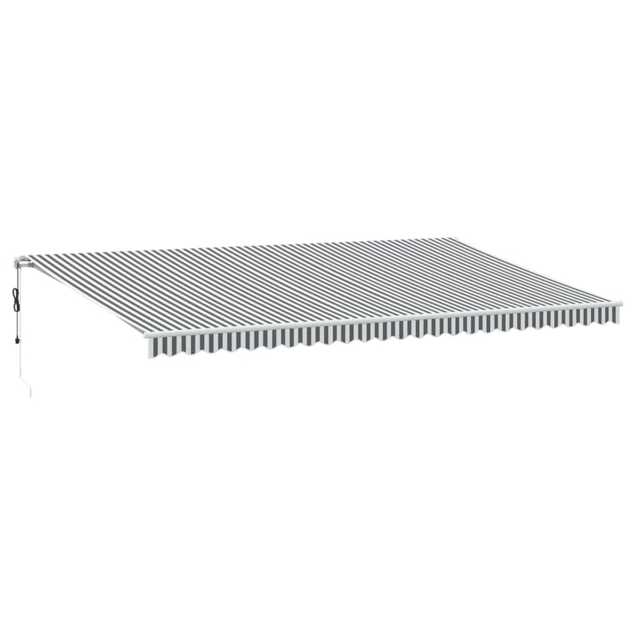 Luifel automatisch uittrekbaar LED 600x300 cm antraciet en wit