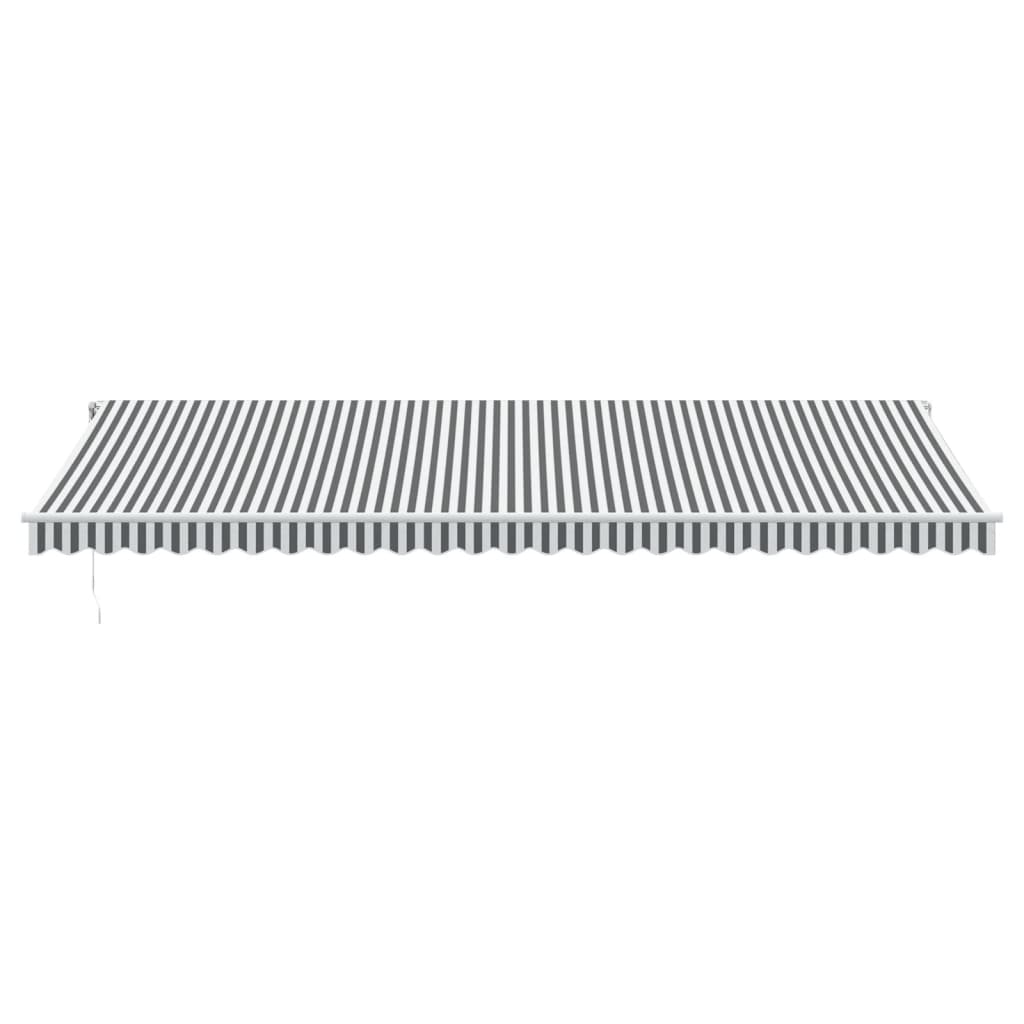 Luifel automatisch uittrekbaar LED 600x300 cm antraciet en wit