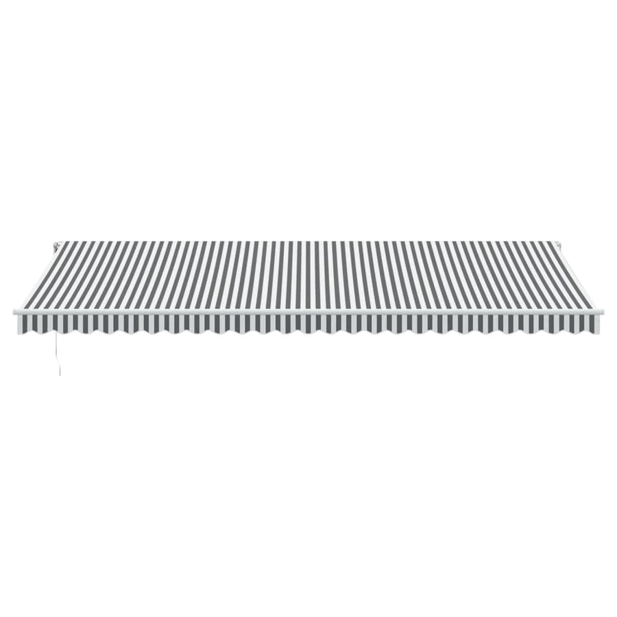 Luifel automatisch uittrekbaar LED 600x300 cm antraciet en wit