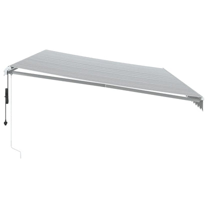 Luifel automatisch uittrekbaar LED 600x300 cm antraciet en wit