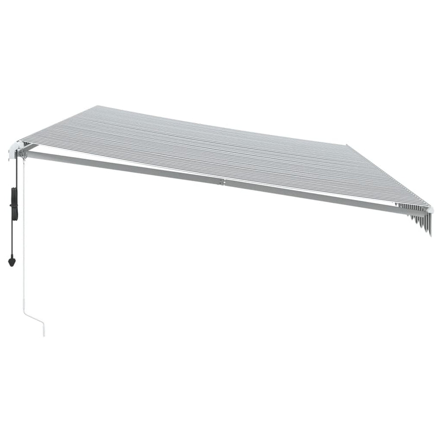 Luifel automatisch uittrekbaar LED 600x300 cm antraciet en wit