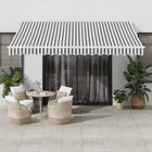 Manual Retractable Awning 400x350 cm Anthracite and White
