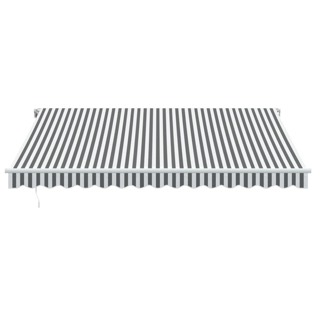 Luifel automatisch uittrekbaar 400x350 cm antraciet en wit