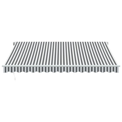 Luifel automatisch uittrekbaar 400x350 cm antraciet en wit
