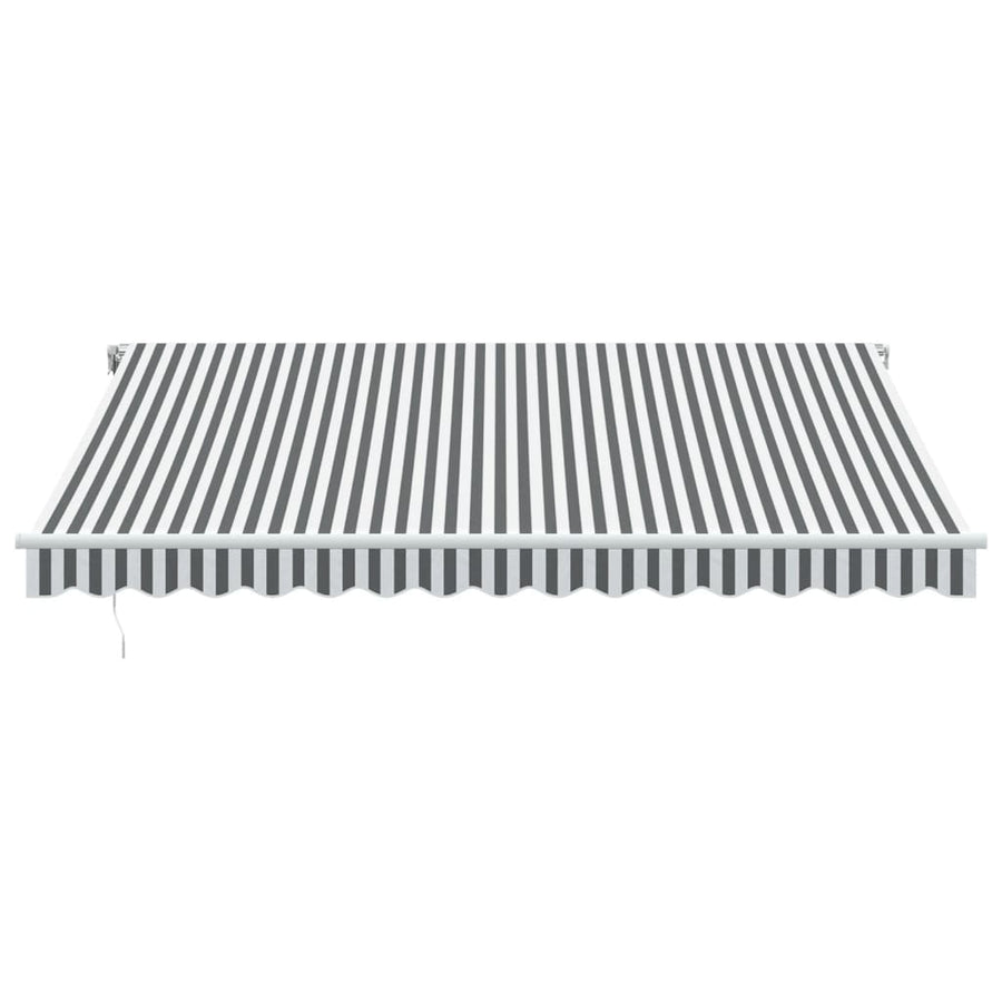 Luifel automatisch uittrekbaar 400x350 cm antraciet en wit