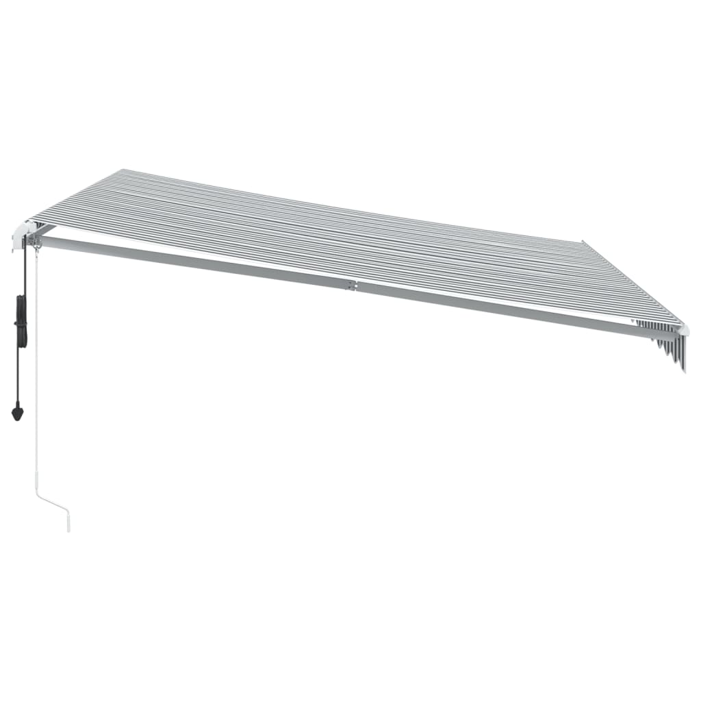 Luifel automatisch uittrekbaar 400x350 cm antraciet en wit