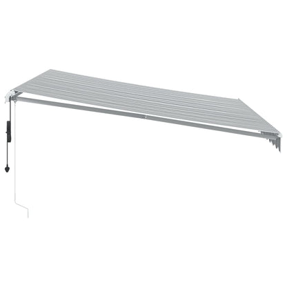 Luifel automatisch uittrekbaar 400x350 cm antraciet en wit