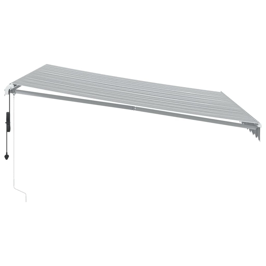 Luifel automatisch uittrekbaar 400x350 cm antraciet en wit