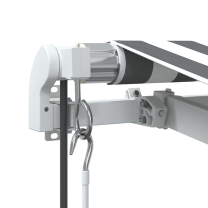 Luifel automatisch uittrekbaar 400x350 cm antraciet en wit