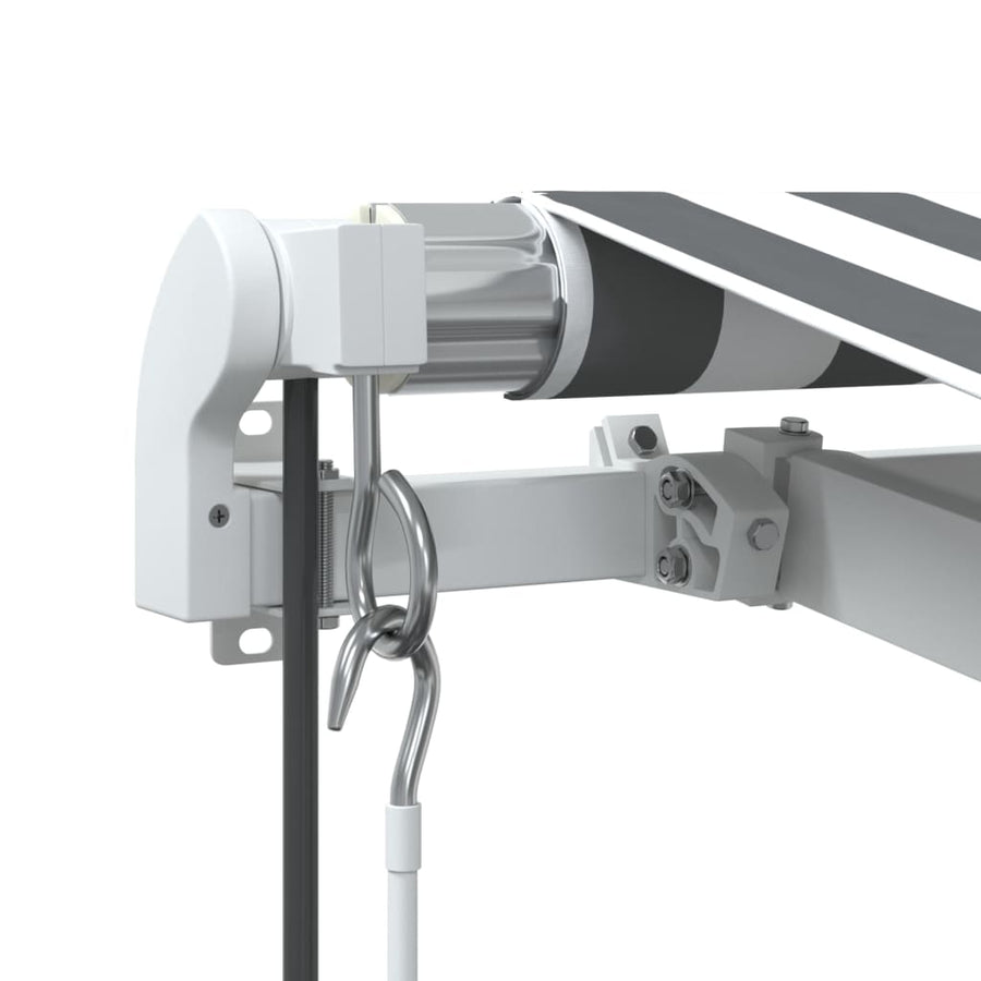 Luifel automatisch uittrekbaar 400x350 cm antraciet en wit