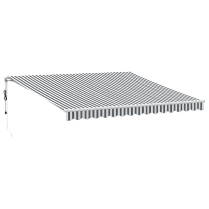 Luifel Automatisch Uittrekbaar Led Antraciet En Wit 400 x 350 cm