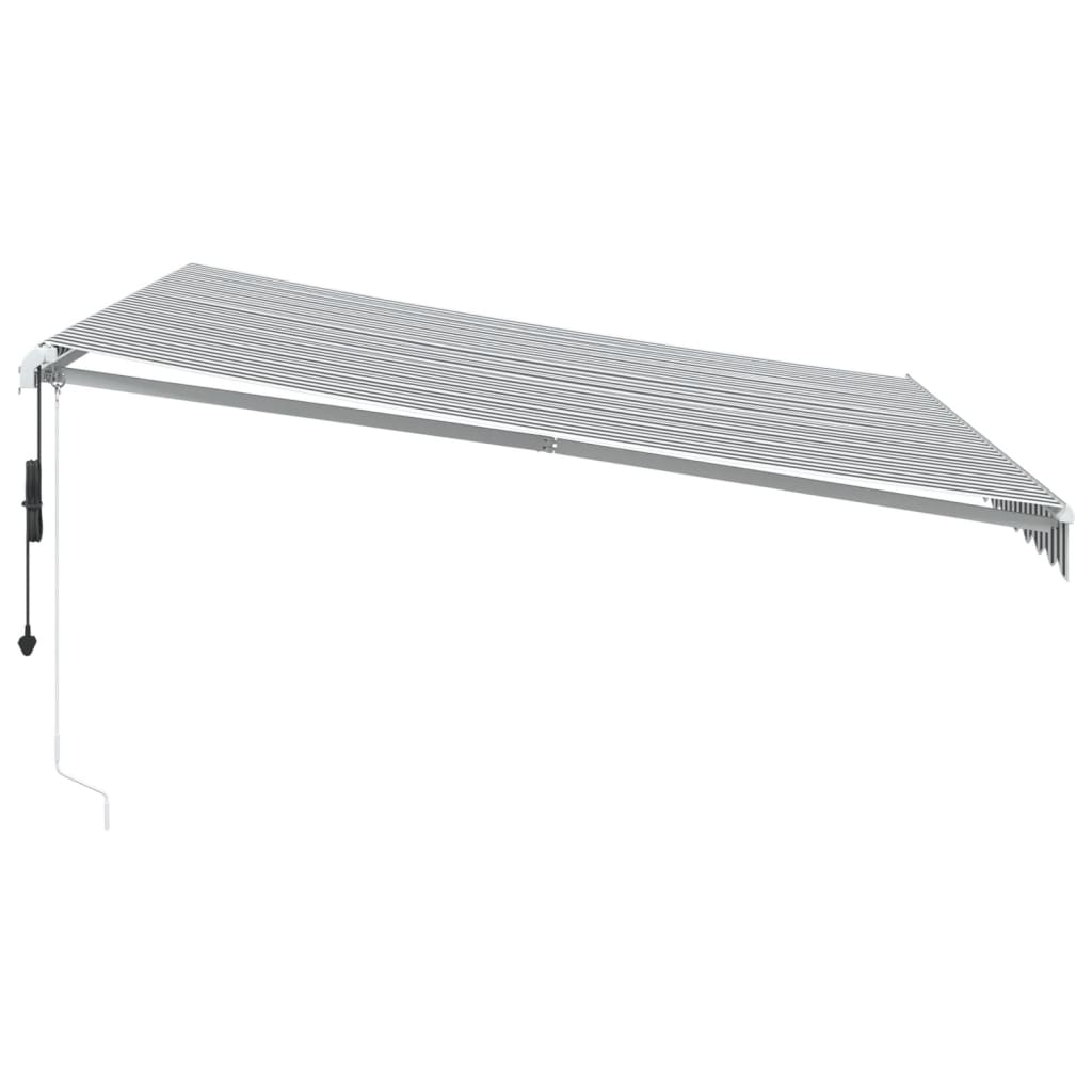 Luifel Automatisch Uittrekbaar Led Antraciet En Wit 400 x 350 cm