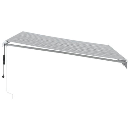 Luifel Automatisch Uittrekbaar Led Antraciet En Wit 400 x 350 cm
