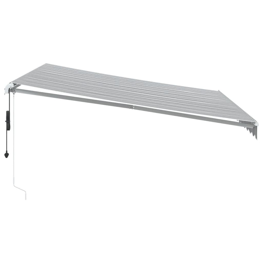Luifel Automatisch Uittrekbaar Led Antraciet En Wit 400 x 350 cm