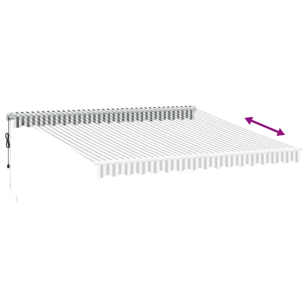 Luifel Automatisch Uittrekbaar Led Antraciet En Wit 400 x 350 cm