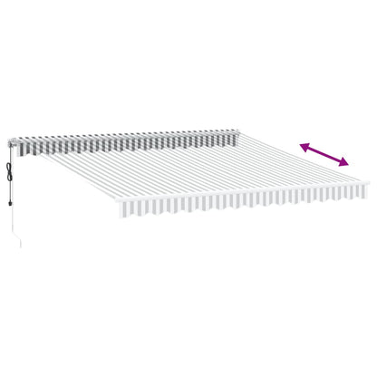 Luifel Automatisch Uittrekbaar Led Antraciet En Wit 400 x 350 cm