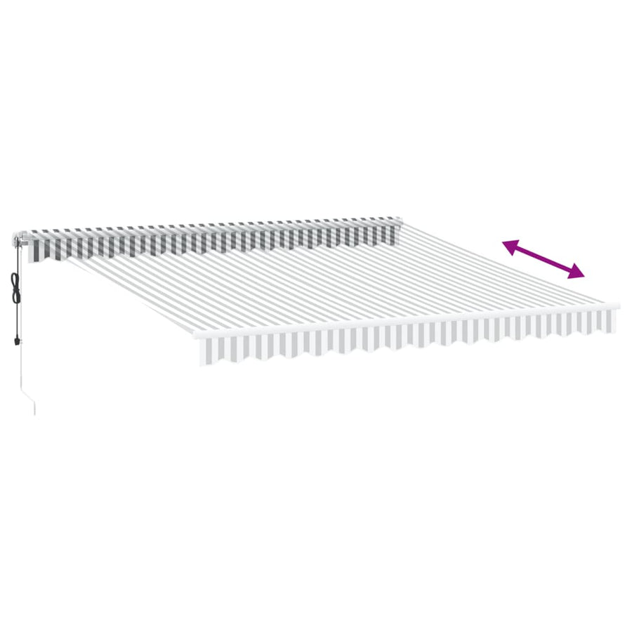 Luifel Automatisch Uittrekbaar Led Antraciet En Wit 400 x 350 cm