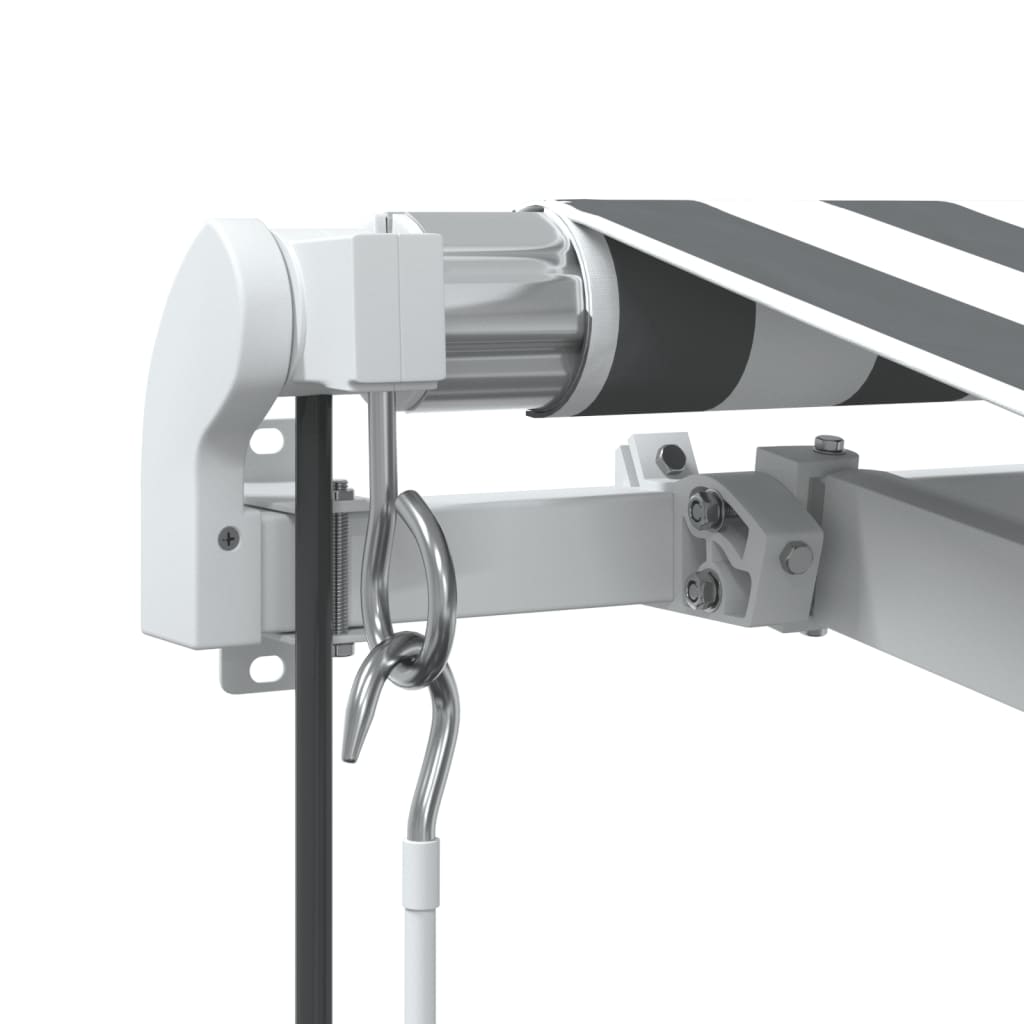Luifel Automatisch Uittrekbaar Led Antraciet En Wit 400 x 350 cm