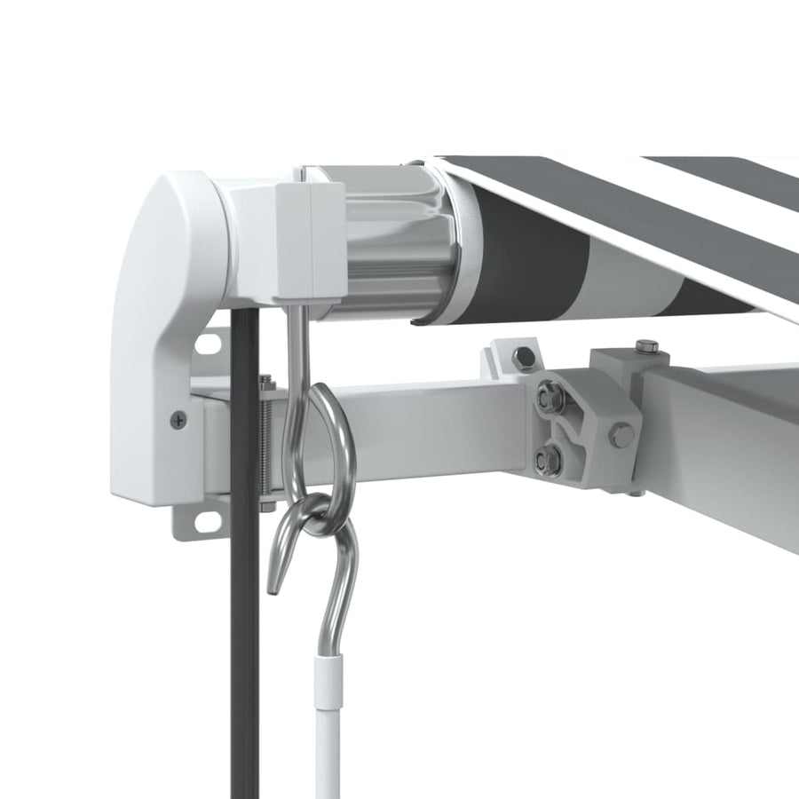 Luifel Automatisch Uittrekbaar Led Antraciet En Wit 400 x 350 cm