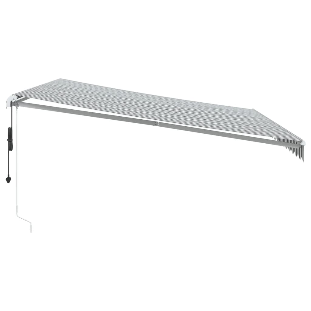 Luifel automatisch uittrekbaar 450x350 cm antraciet en wit