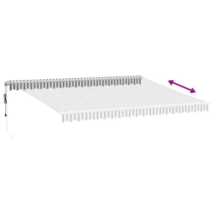 Luifel automatisch uittrekbaar 450x350 cm antraciet en wit