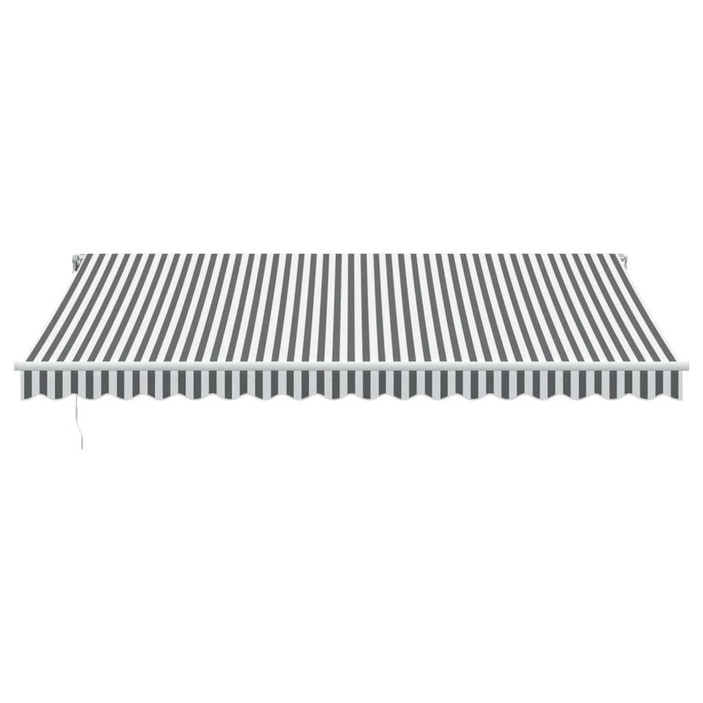 Luifel automatisch uittrekbaar LED 450x350 cm antraciet en wit