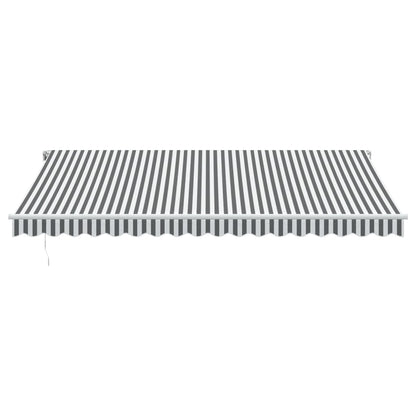 Luifel automatisch uittrekbaar LED 450x350 cm antraciet en wit