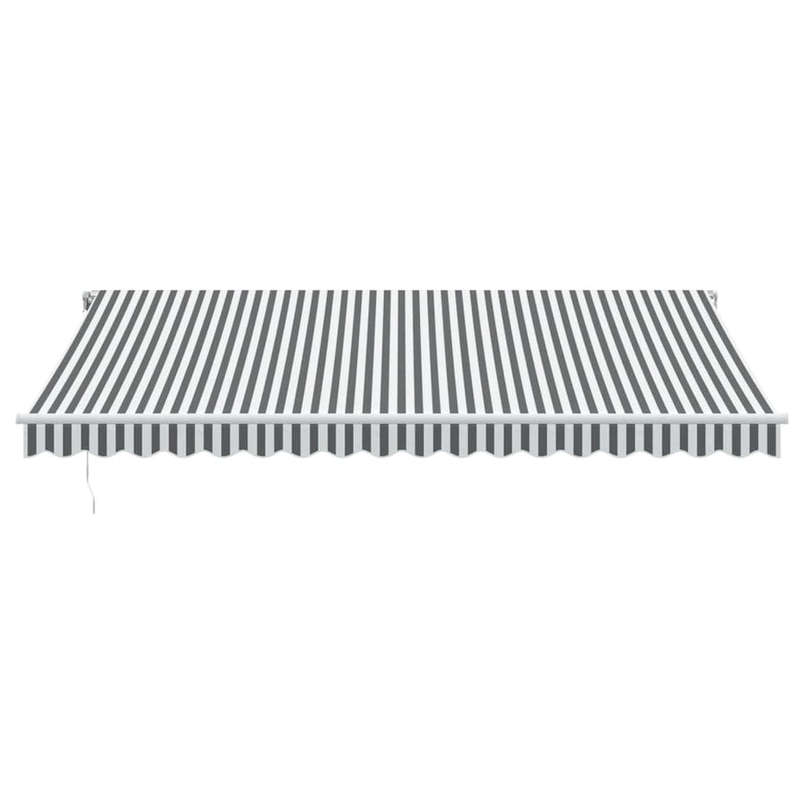 Luifel automatisch uittrekbaar LED 450x350 cm antraciet en wit