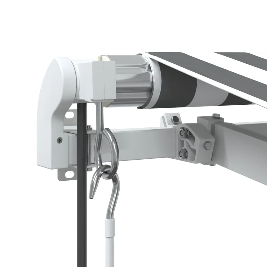 Luifel automatisch uittrekbaar LED 450x350 cm antraciet en wit