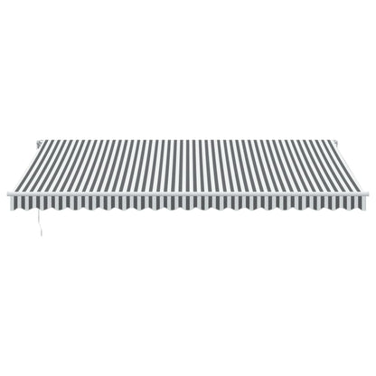 Luifel handmatig uittrekbaar 500x350 cm antraciet en wit