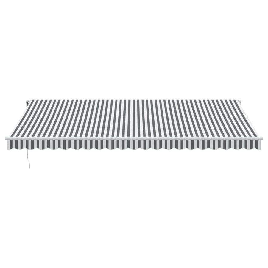 Luifel automatisch uittrekbaar 500x350 cm antraciet en wit