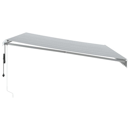 Luifel automatisch uittrekbaar 500x350 cm antraciet en wit