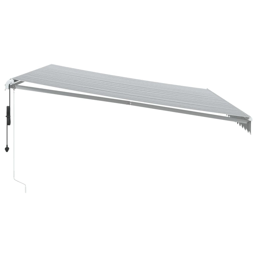 Luifel automatisch uittrekbaar 500x350 cm antraciet en wit