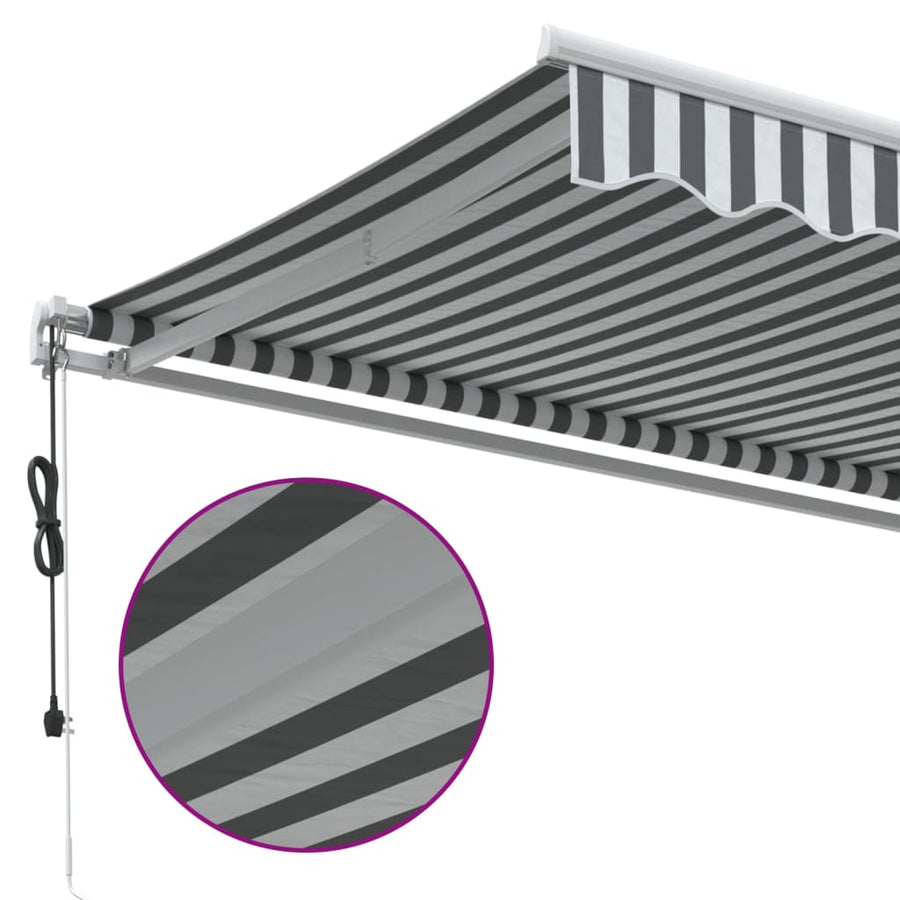Luifel automatisch uittrekbaar 500x350 cm antraciet en wit