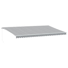 Luifel handmatig uittrekbaar 600x350 cm antraciet en wit