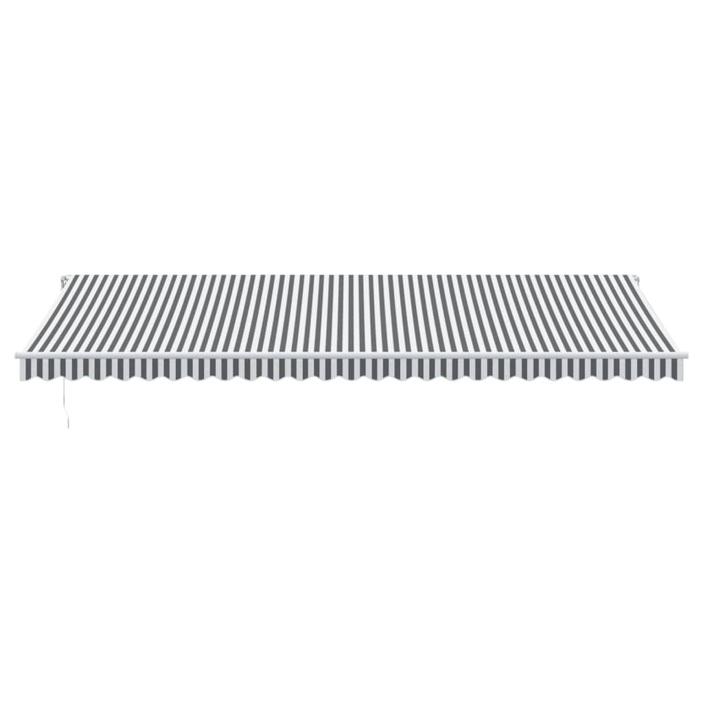 Luifel handmatig uittrekbaar 600x350 cm antraciet en wit