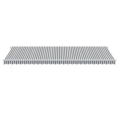 Luifel handmatig uittrekbaar 600x350 cm antraciet en wit
