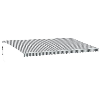 Luifel automatisch uittrekbaar 600x350 cm antraciet en wit