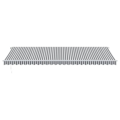 Luifel automatisch uittrekbaar 600x350 cm antraciet en wit
