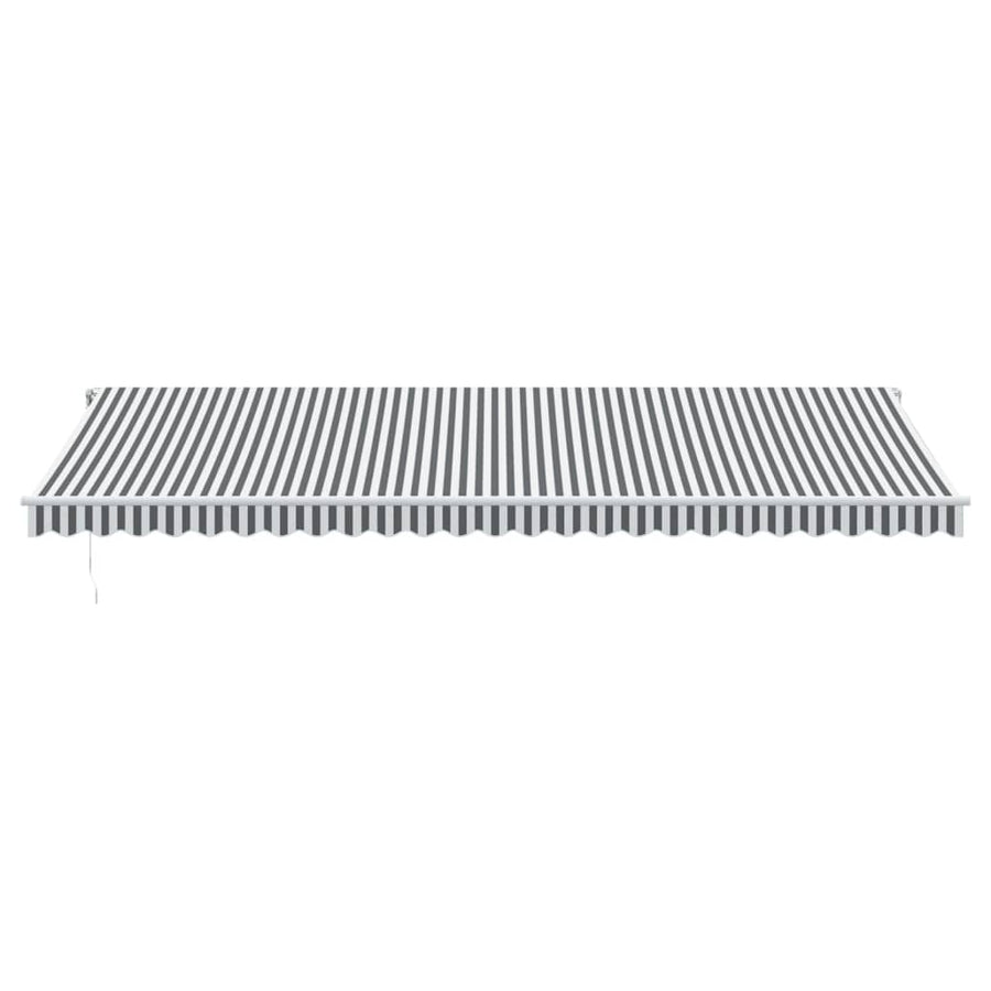 Luifel automatisch uittrekbaar 600x350 cm antraciet en wit