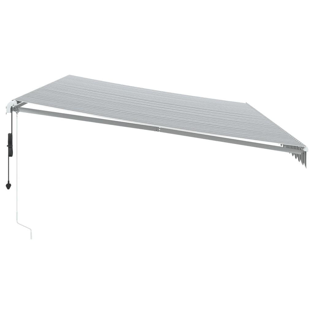 Luifel automatisch uittrekbaar 600x350 cm antraciet en wit