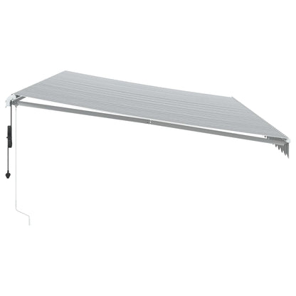Luifel automatisch uittrekbaar 600x350 cm antraciet en wit