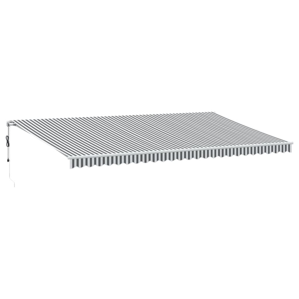 Luifel automatisch uittrekbaar LED 600x350 cm antraciet en wit