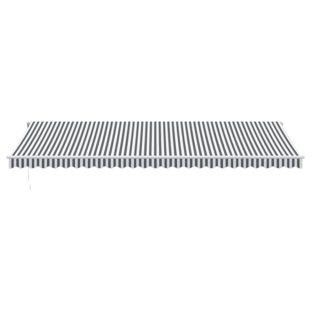 Luifel automatisch uittrekbaar LED 600x350 cm antraciet en wit