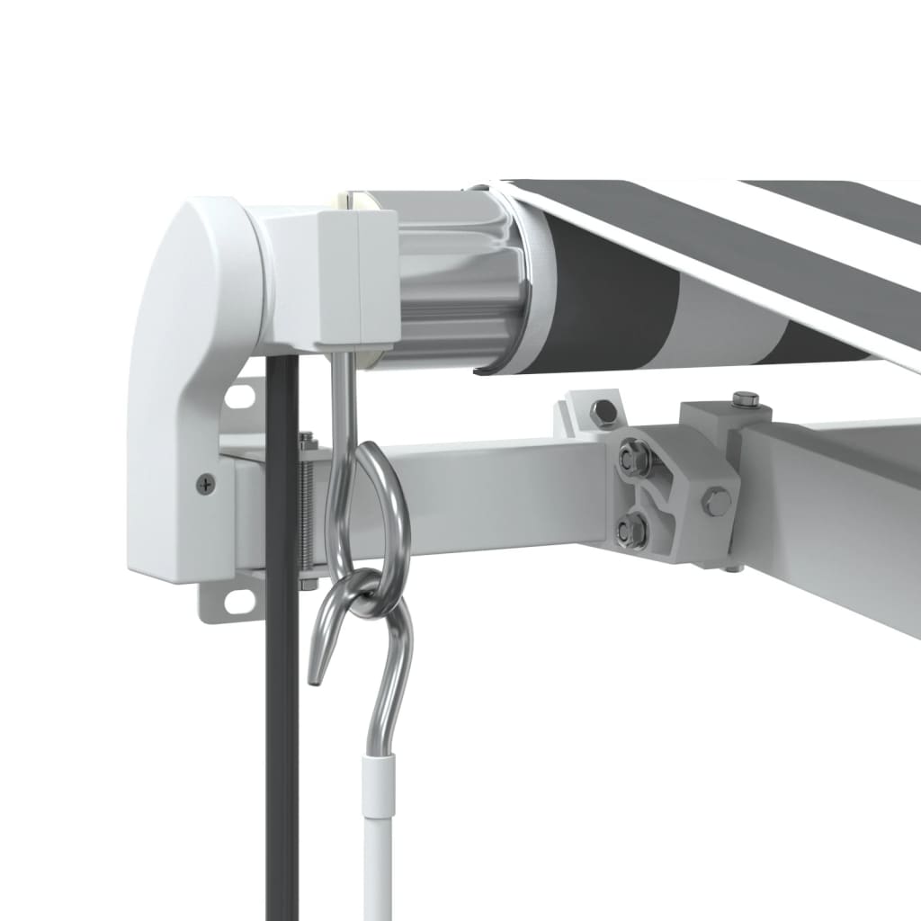 Luifel automatisch uittrekbaar LED 600x350 cm antraciet en wit