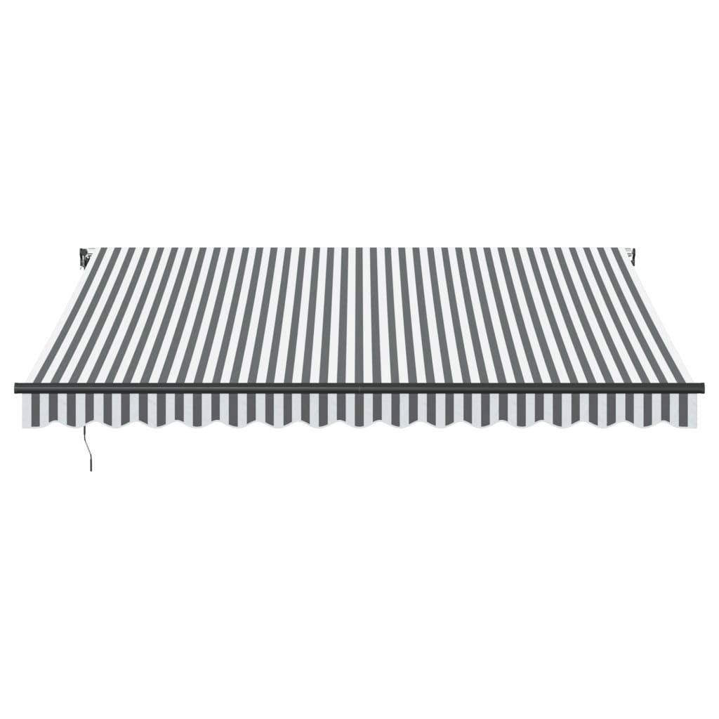 Luifel automatisch uittrekbaar 400x350 cm antraciet en wit